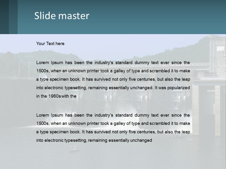 Concrete River Generation PowerPoint Template