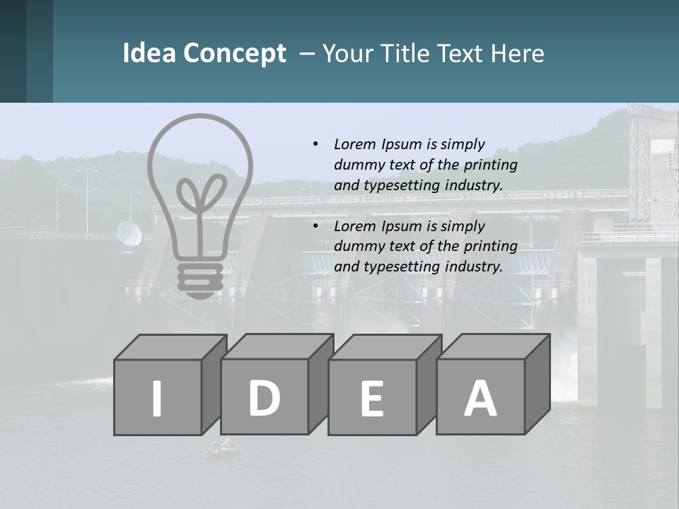 Concrete River Generation PowerPoint Template