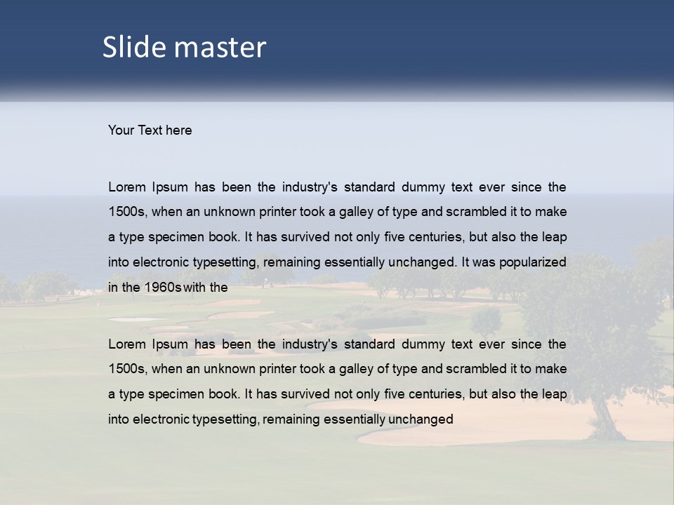 Land View Sunset PowerPoint Template