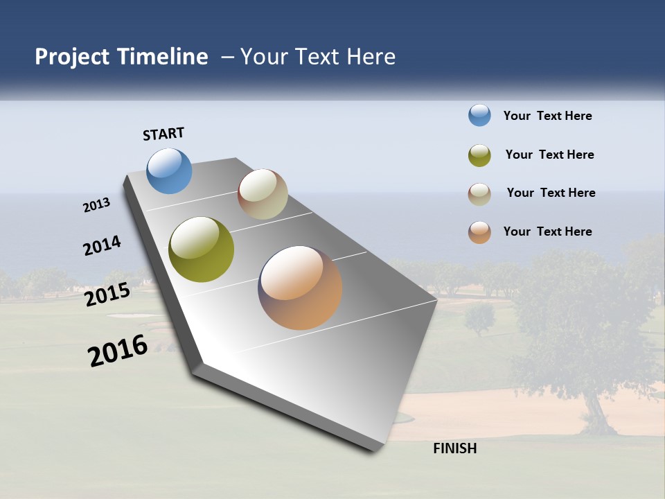 Land View Sunset PowerPoint Template