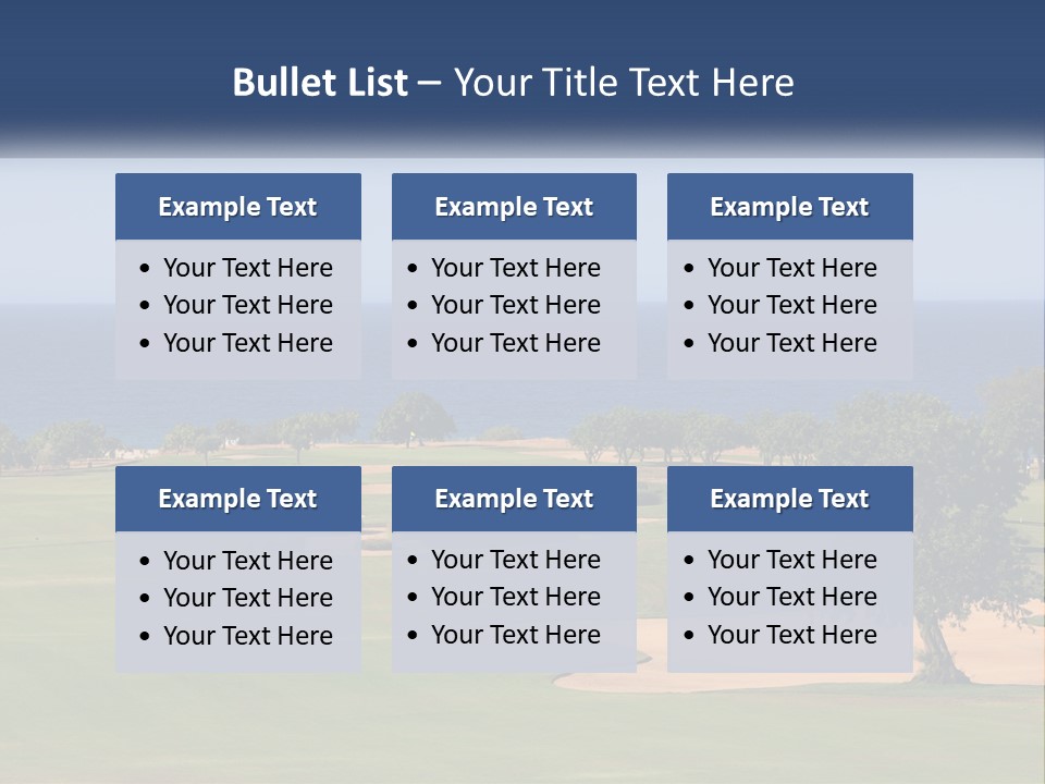 Land View Sunset PowerPoint Template