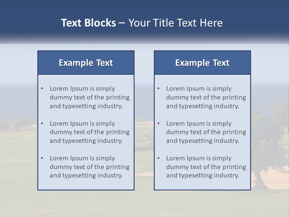 Land View Sunset PowerPoint Template