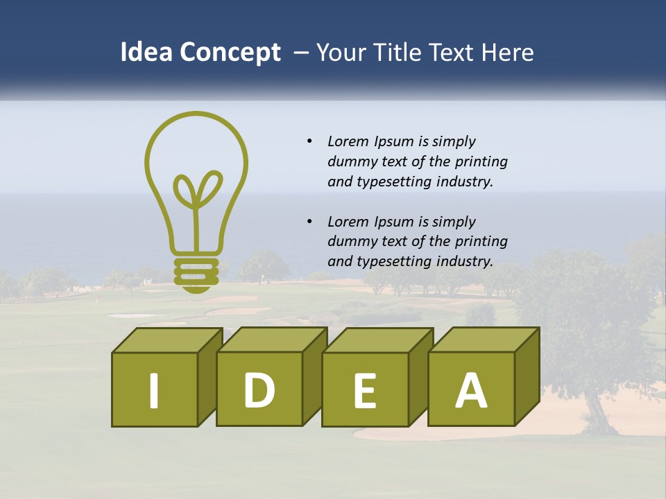 Land View Sunset PowerPoint Template