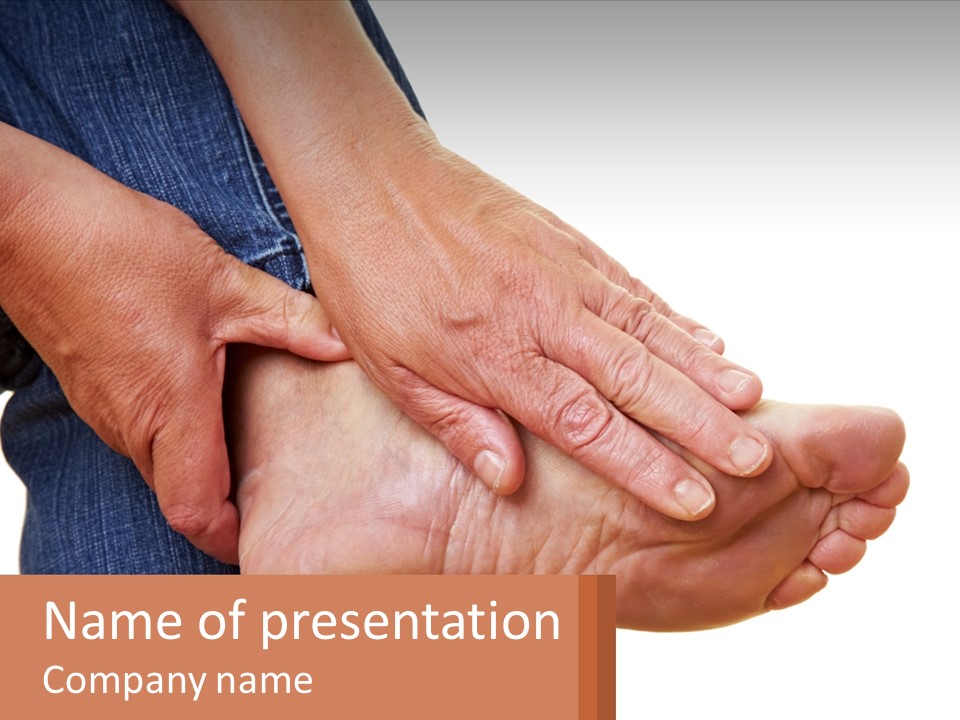 Cutout Sole Sprain PowerPoint Template