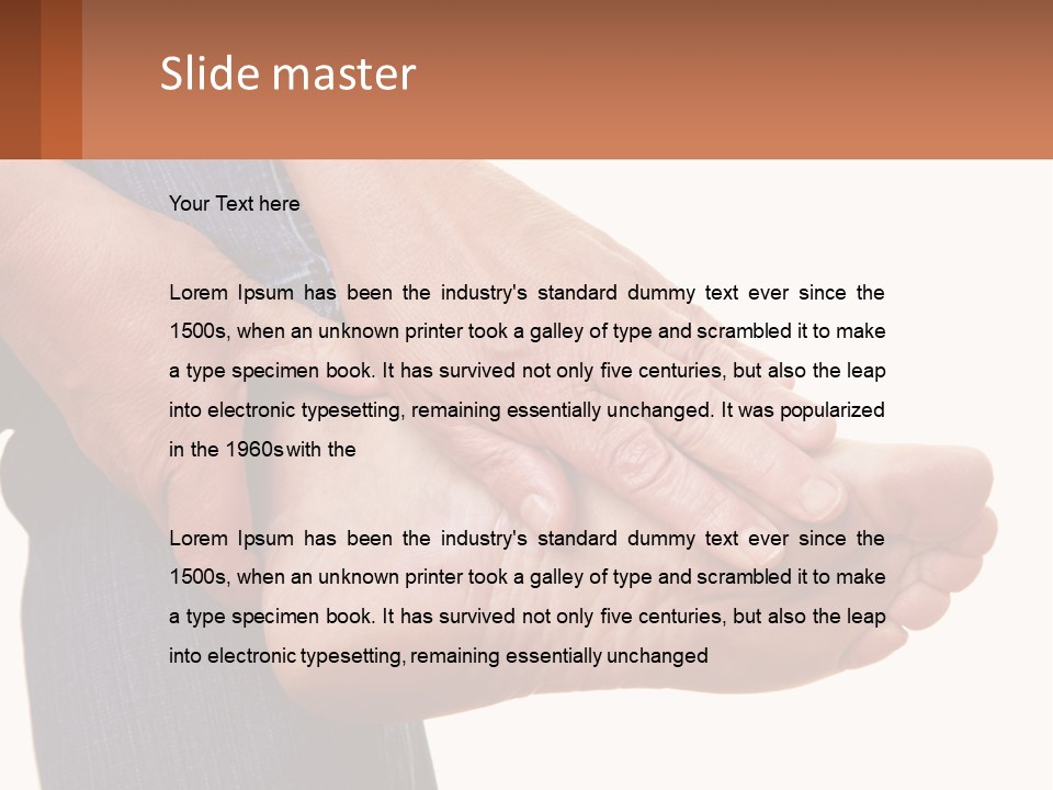 Cutout Sole Sprain PowerPoint Template