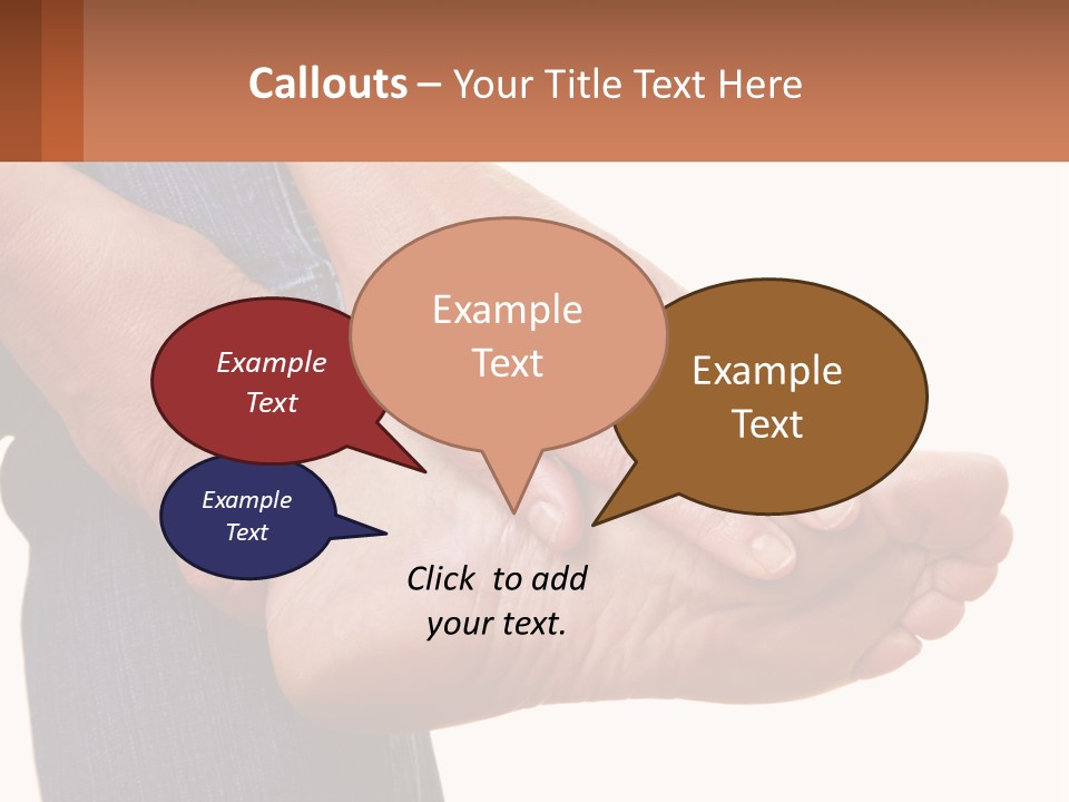 Cutout Sole Sprain PowerPoint Template
