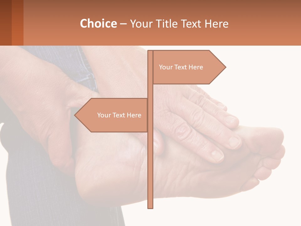 Cutout Sole Sprain PowerPoint Template