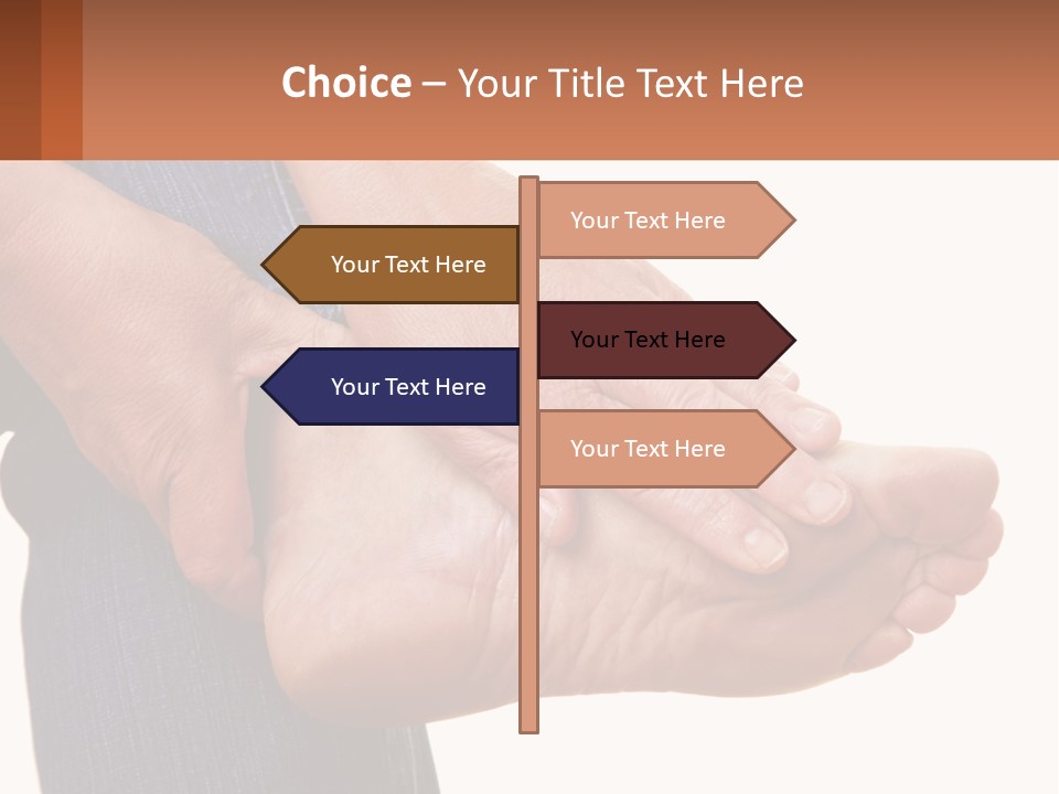 Cutout Sole Sprain PowerPoint Template