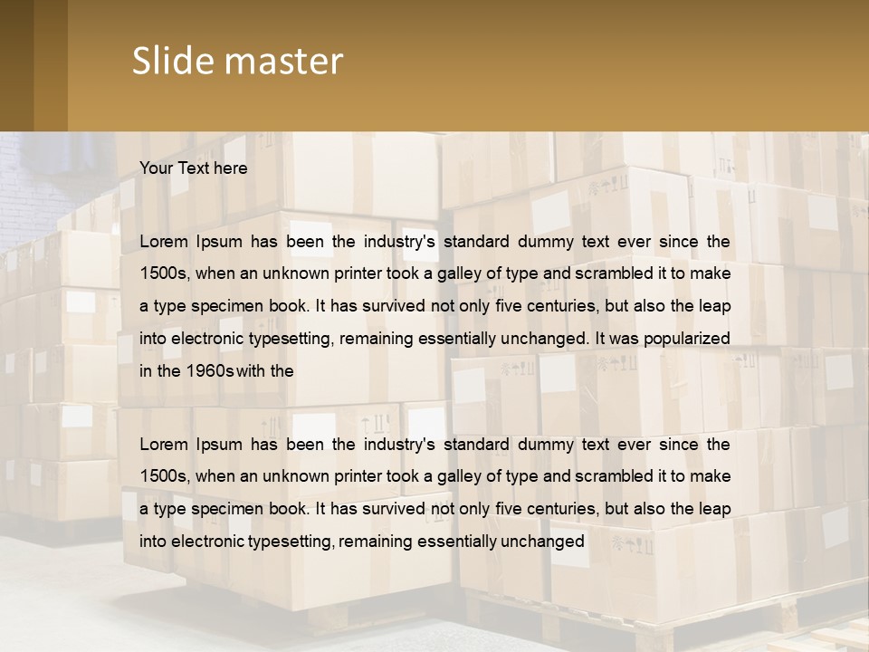 Box Industry Shipping PowerPoint Template