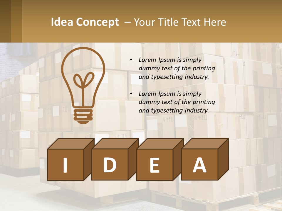 Box Industry Shipping PowerPoint Template