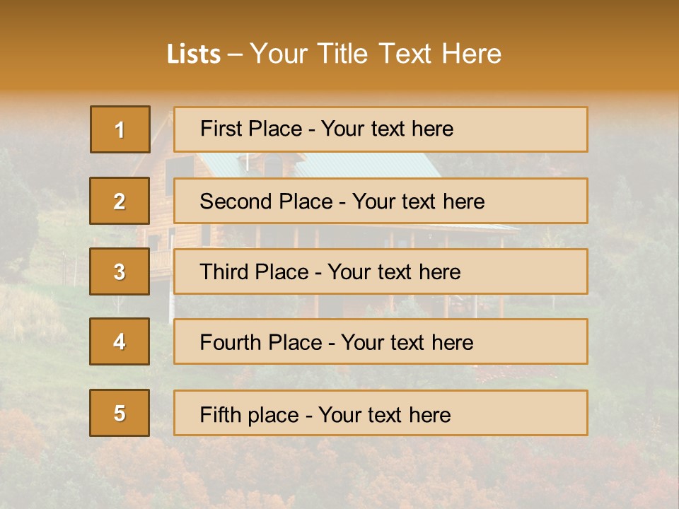Trees Autum Colorful PowerPoint Template