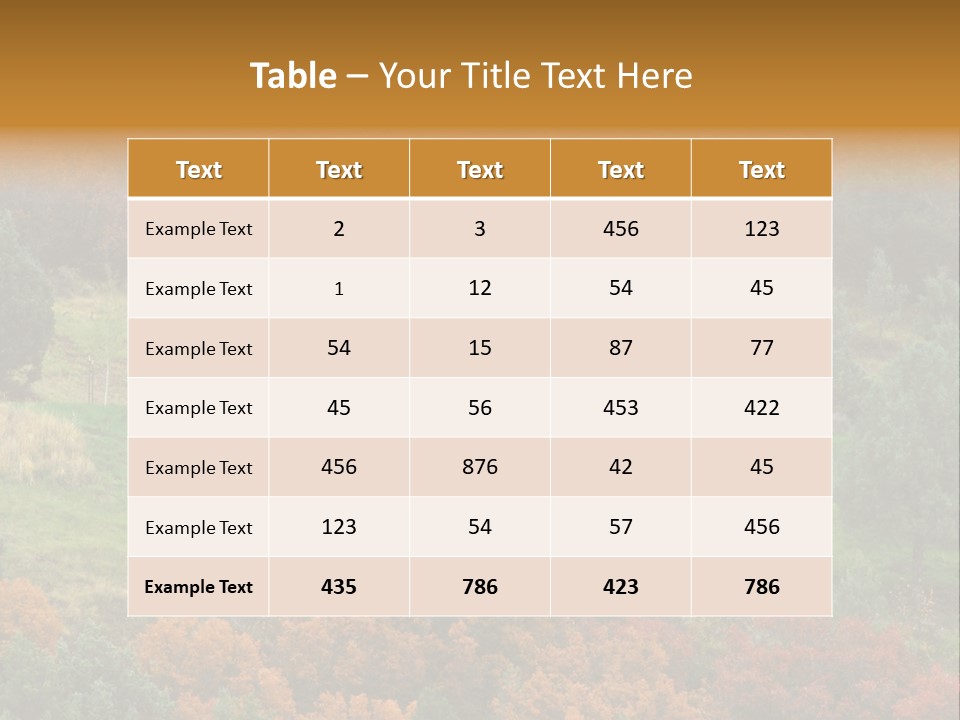 Trees Autum Colorful PowerPoint Template