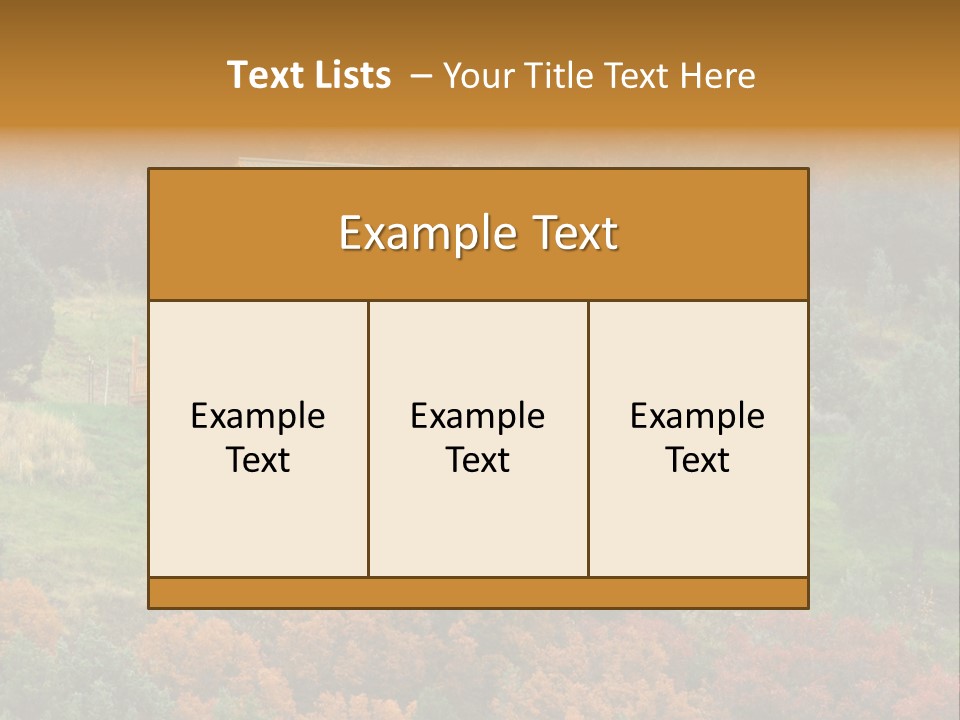 Trees Autum Colorful PowerPoint Template
