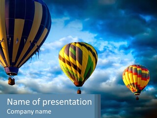 Drifting Dramatic Balloons PowerPoint Template