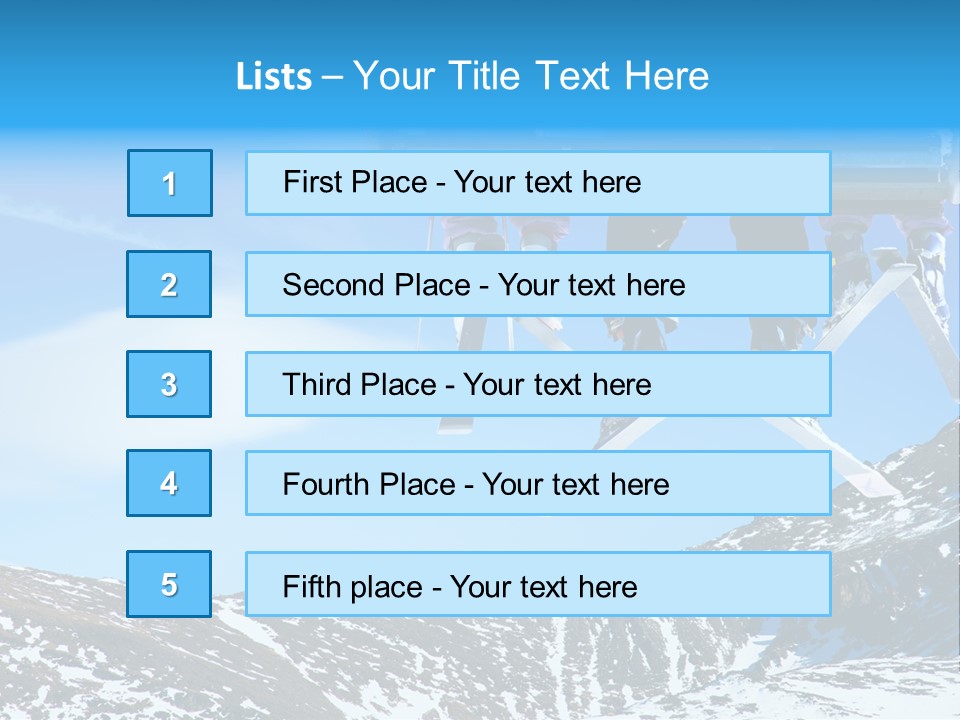 Speed Snow Competition PowerPoint Template