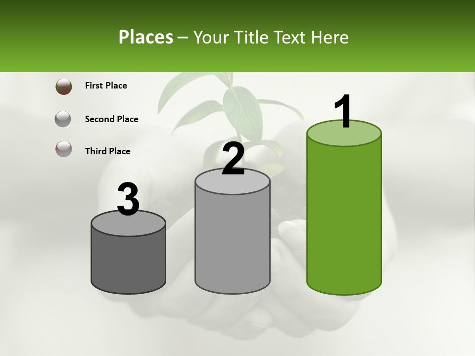 Agriculture Woman Palm PowerPoint Template