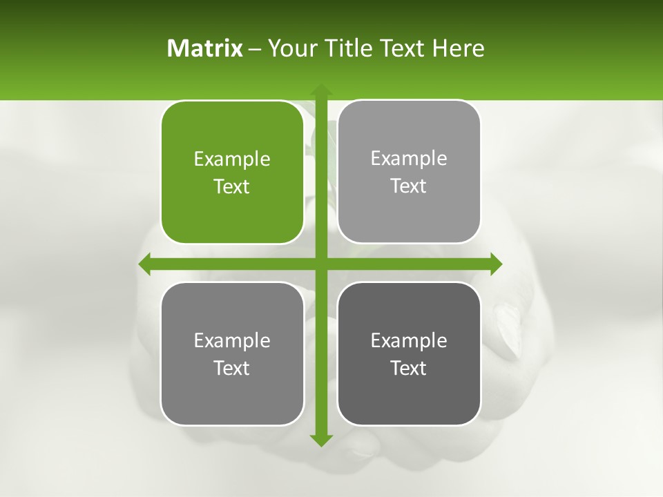 Agriculture Woman Palm PowerPoint Template