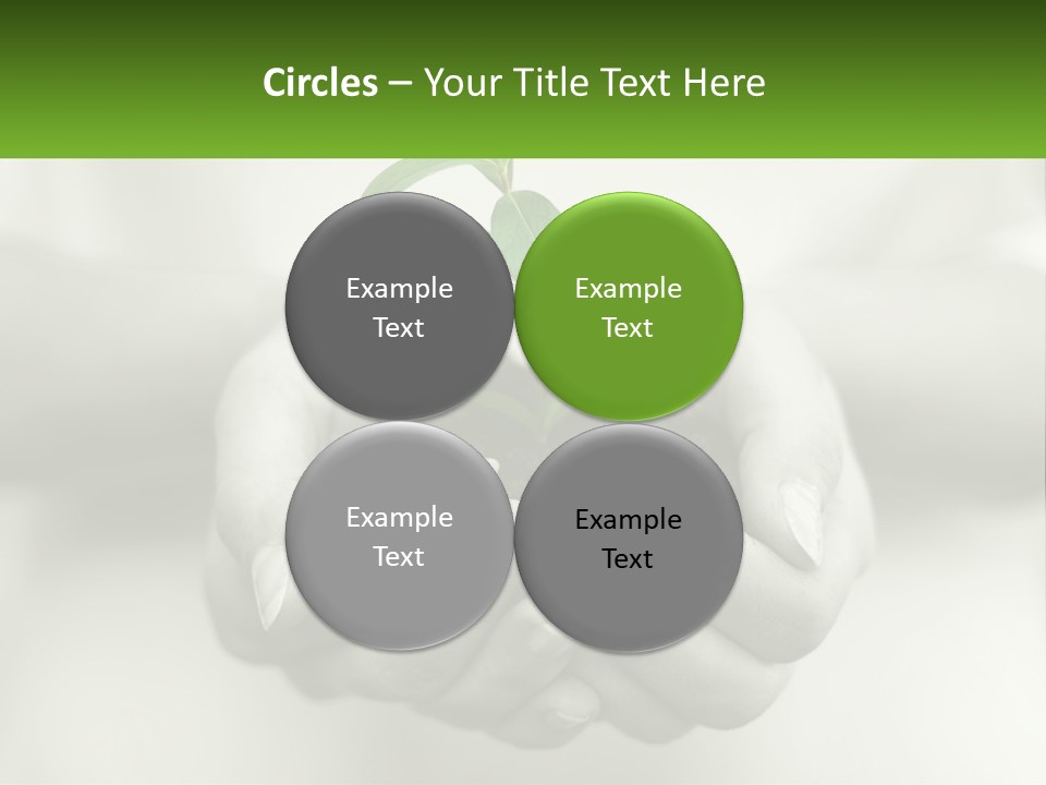 Agriculture Woman Palm PowerPoint Template