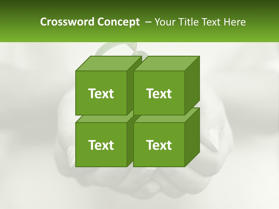 Agriculture Woman Palm PowerPoint Template