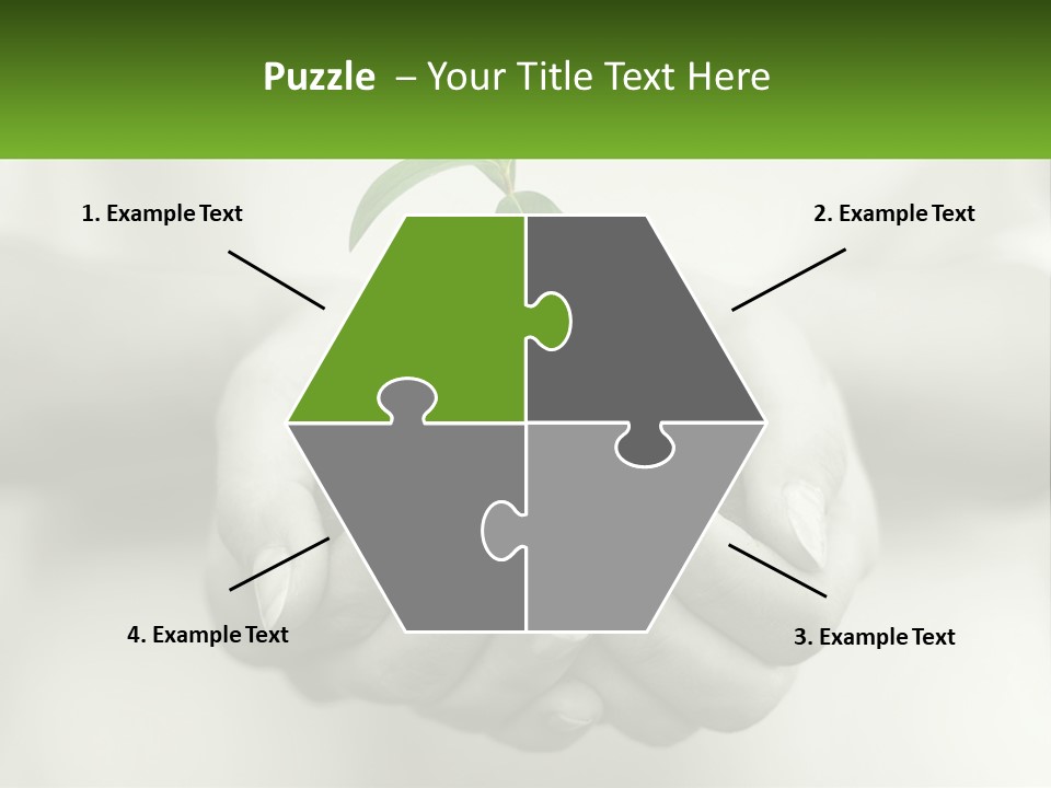 Agriculture Woman Palm PowerPoint Template