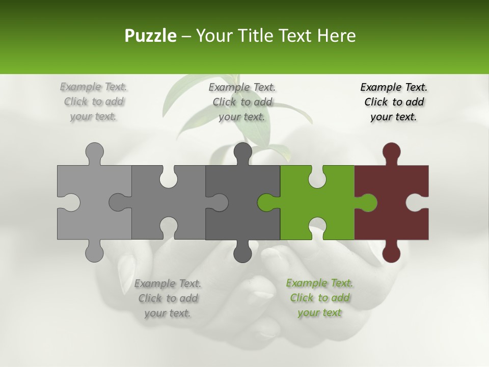 Agriculture Woman Palm PowerPoint Template