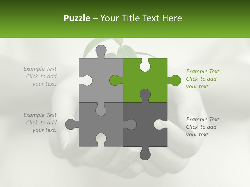 Agriculture Woman Palm PowerPoint Template