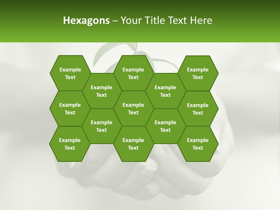 Agriculture Woman Palm PowerPoint Template