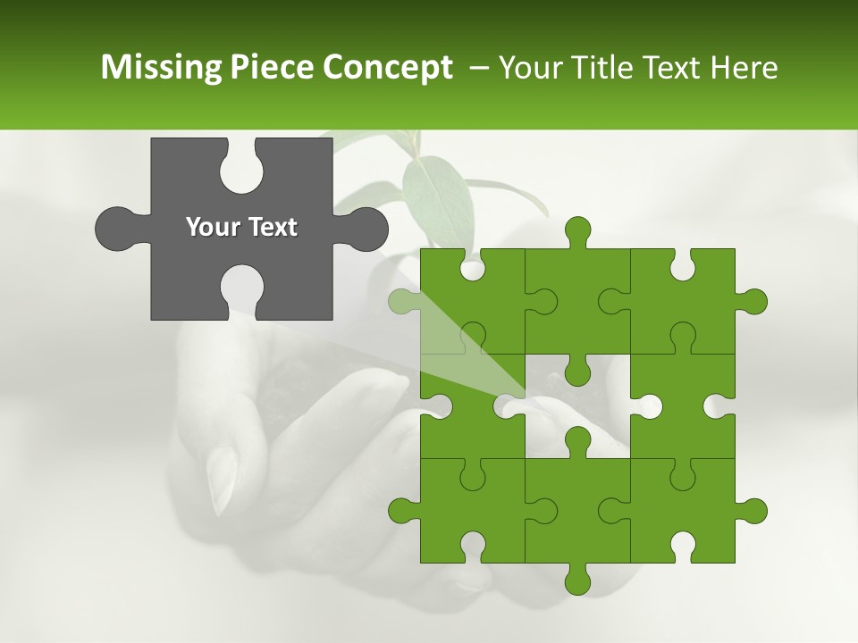 Agriculture Woman Palm PowerPoint Template