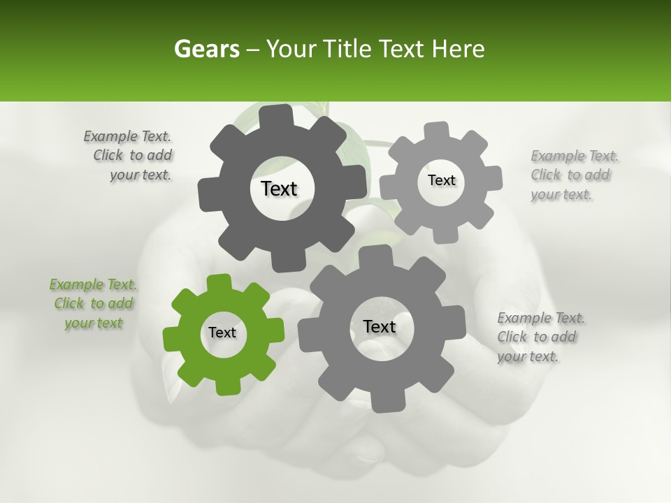 Agriculture Woman Palm PowerPoint Template