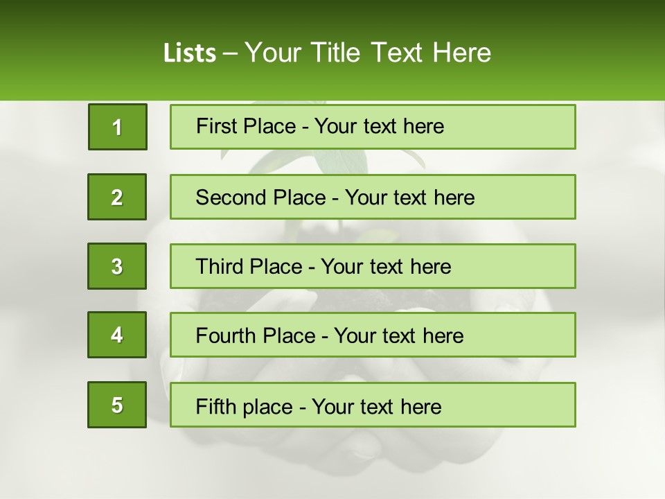 Agriculture Woman Palm PowerPoint Template