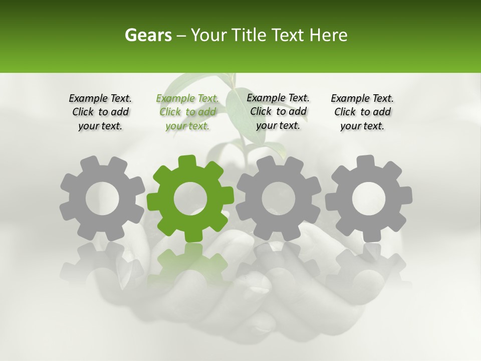 Agriculture Woman Palm PowerPoint Template