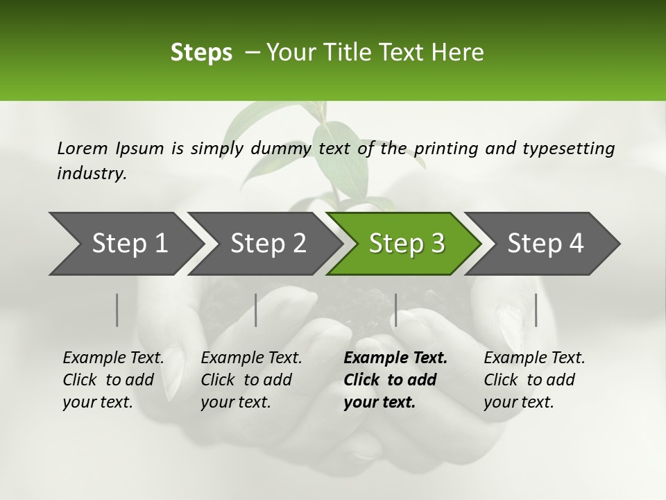 Agriculture Woman Palm PowerPoint Template