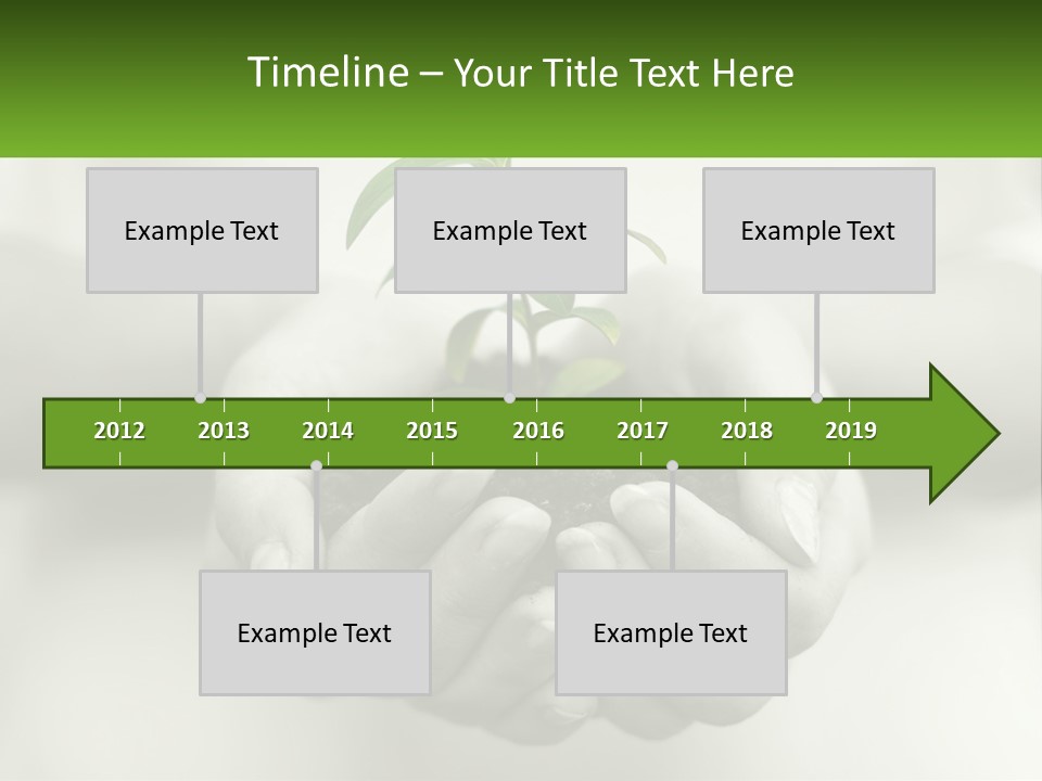 Agriculture Woman Palm PowerPoint Template