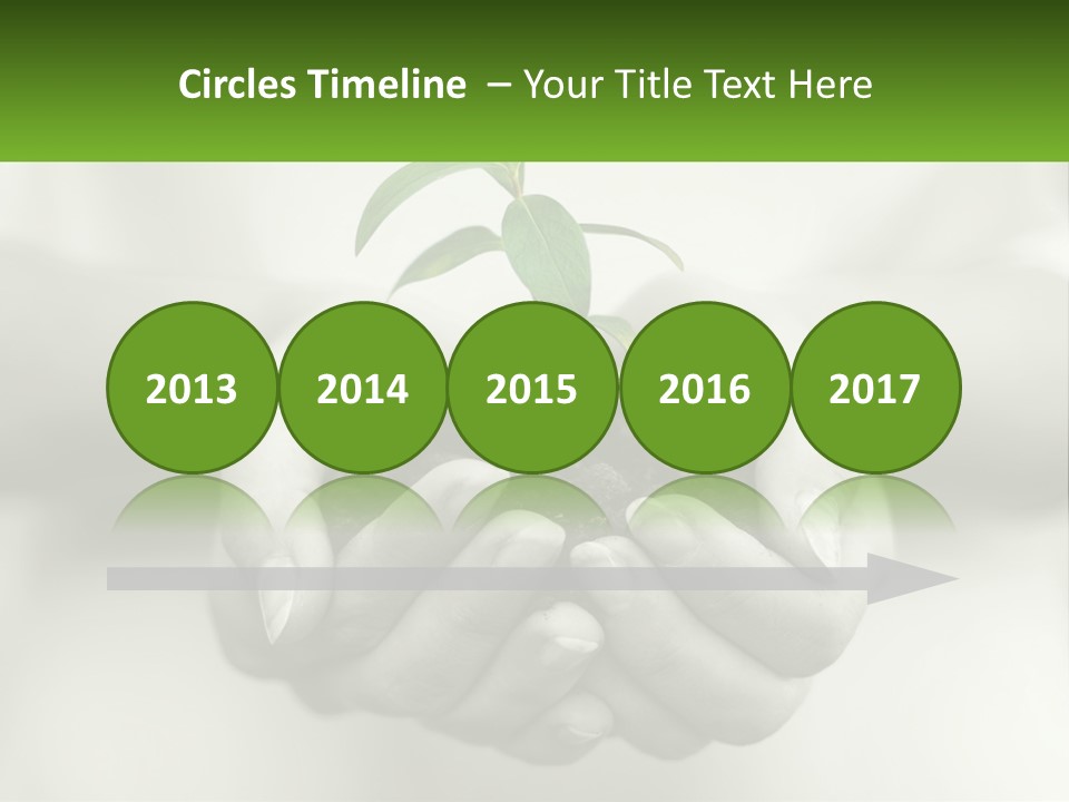 Agriculture Woman Palm PowerPoint Template