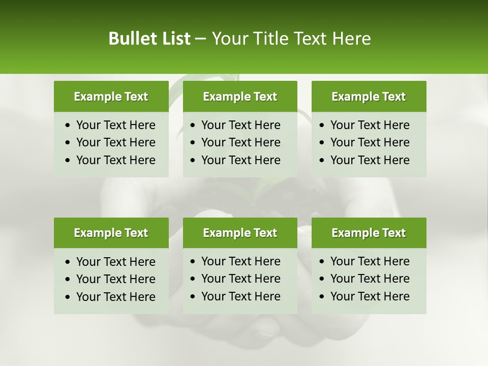 Agriculture Woman Palm PowerPoint Template