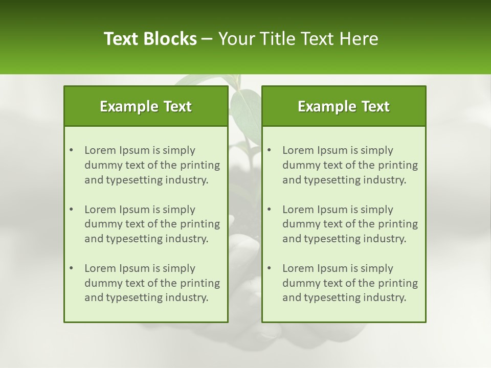 Agriculture Woman Palm PowerPoint Template