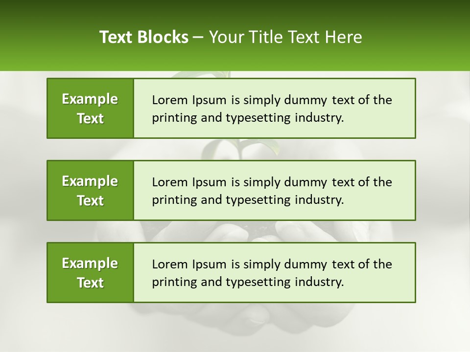 Agriculture Woman Palm PowerPoint Template