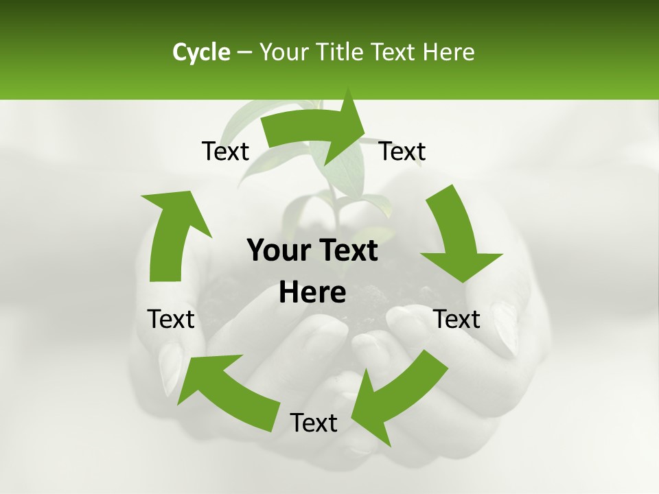 Agriculture Woman Palm PowerPoint Template