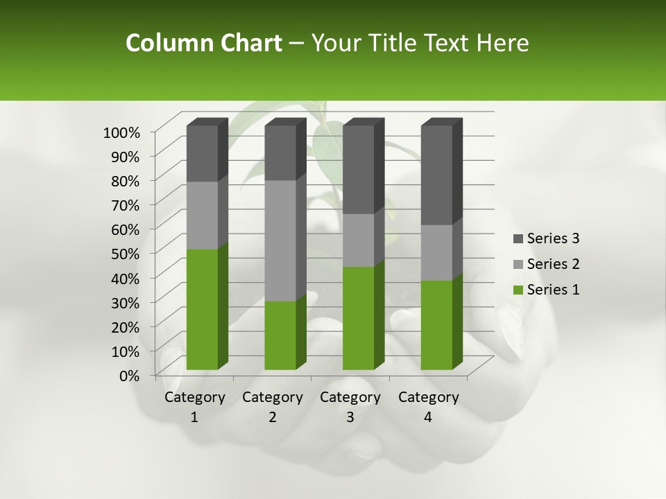 Agriculture Woman Palm PowerPoint Template