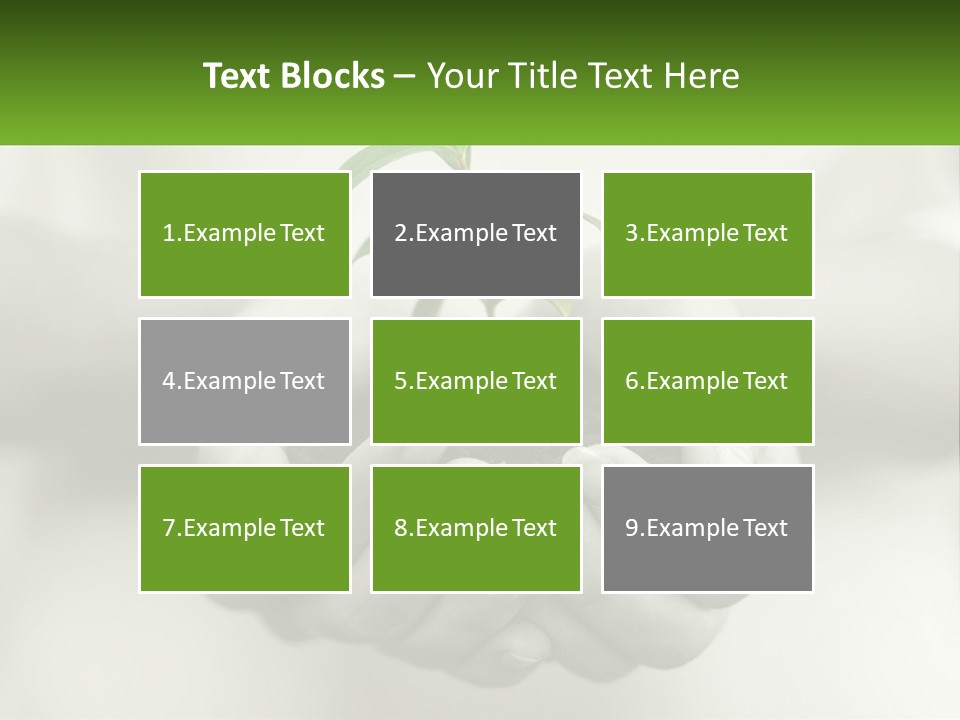 Agriculture Woman Palm PowerPoint Template