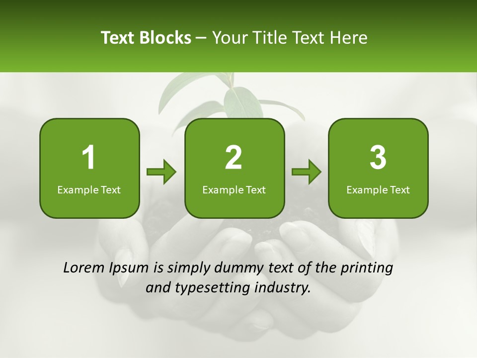 Agriculture Woman Palm PowerPoint Template