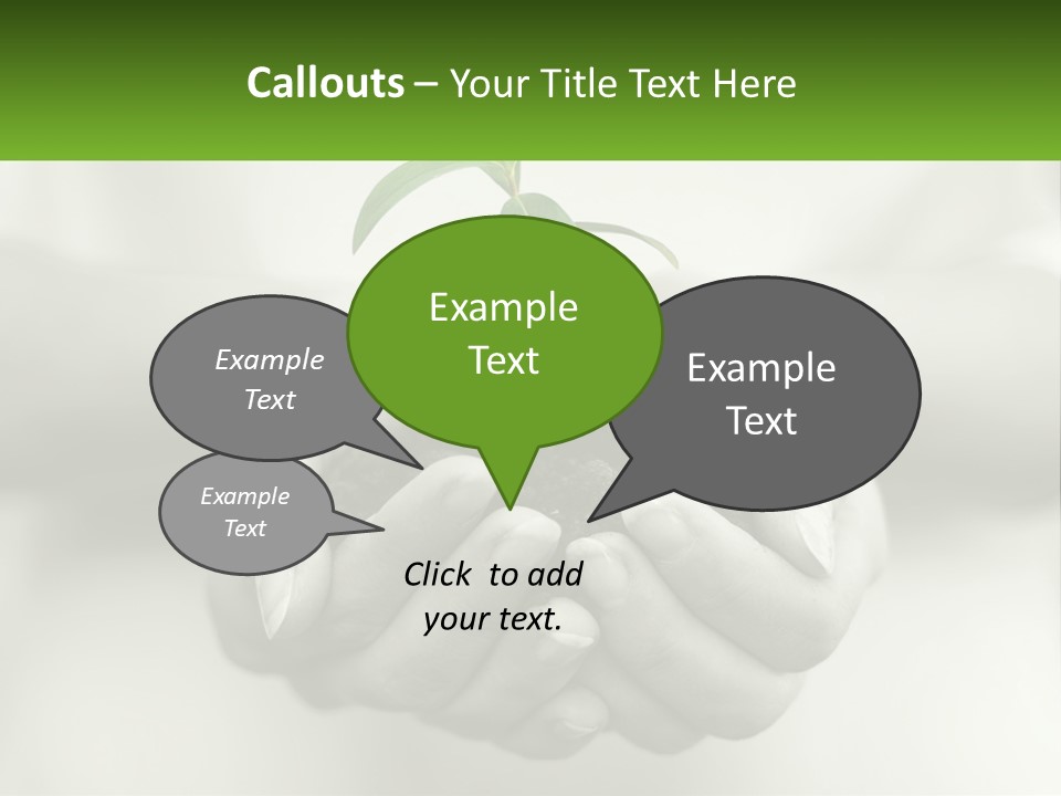 Agriculture Woman Palm PowerPoint Template