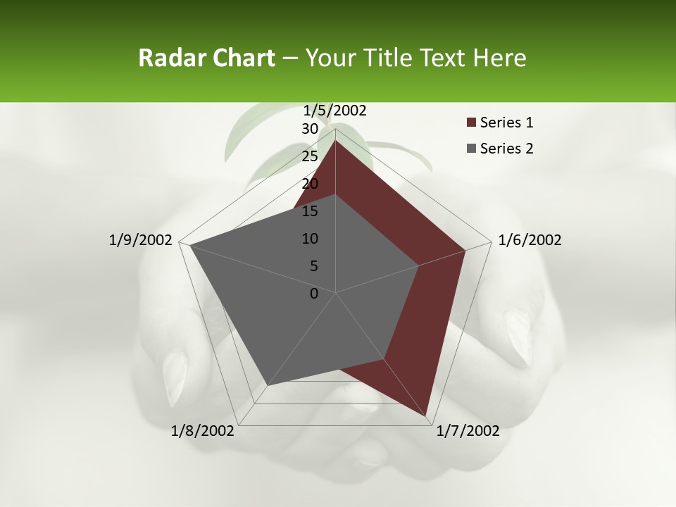 Agriculture Woman Palm PowerPoint Template