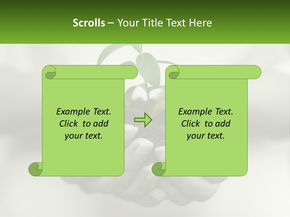 Agriculture Woman Palm PowerPoint Template