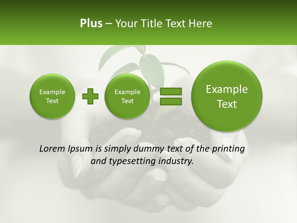 Agriculture Woman Palm PowerPoint Template