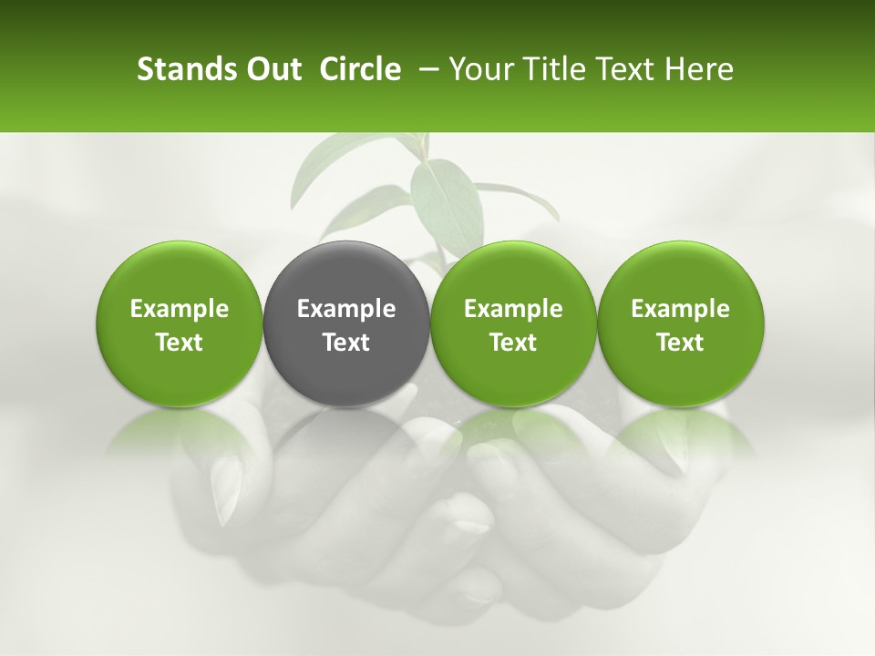 Agriculture Woman Palm PowerPoint Template