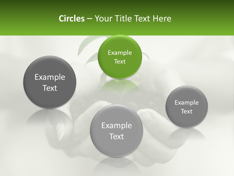 Agriculture Woman Palm PowerPoint Template