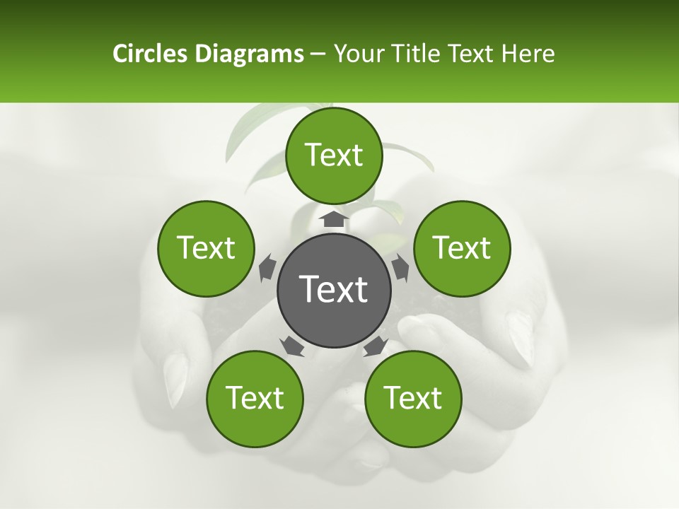 Agriculture Woman Palm PowerPoint Template