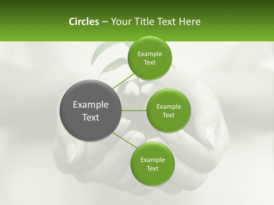 Agriculture Woman Palm PowerPoint Template