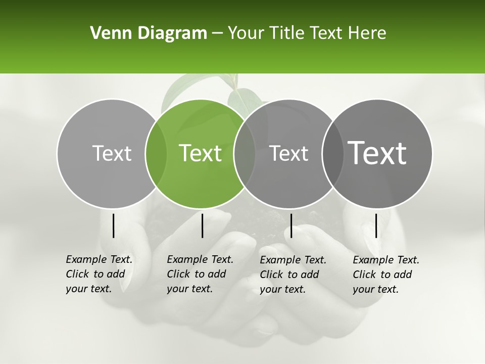 Agriculture Woman Palm PowerPoint Template